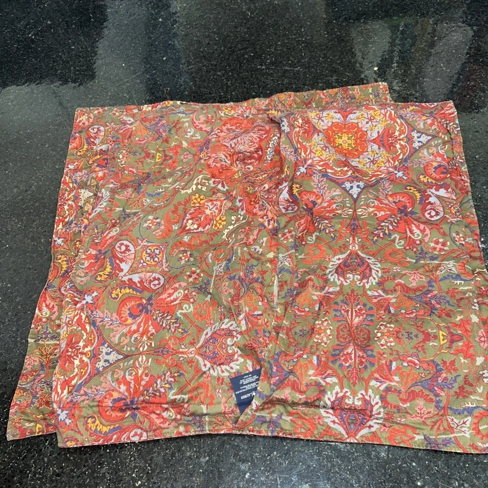 Ralph Lauren Galahad Lot Of 2 27x27 Accent‎ Sham Pillow Cover Square Decorative